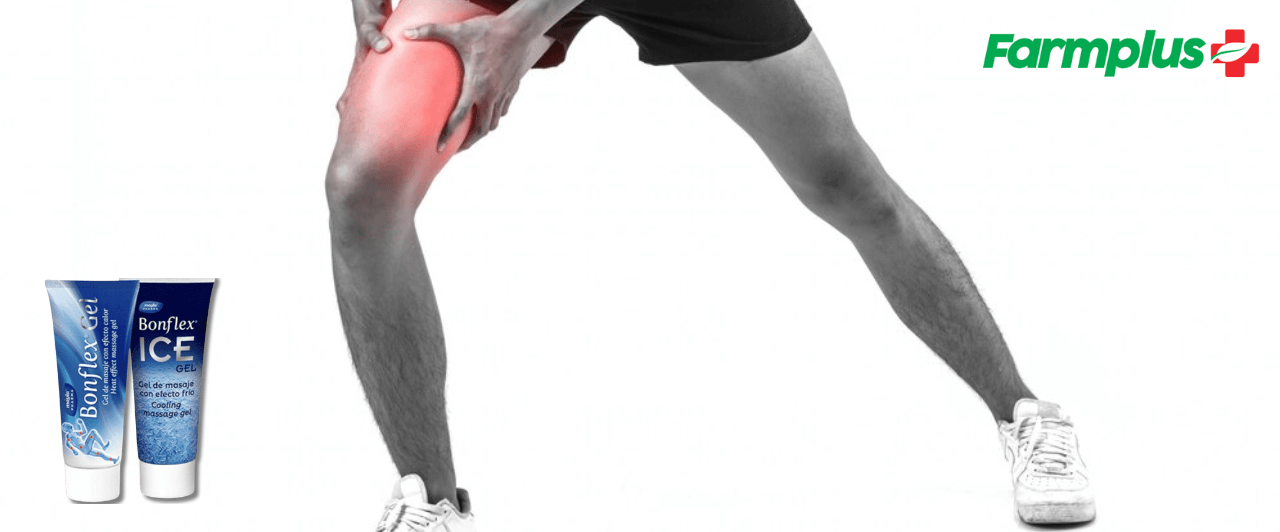 persona usando bonflex ice en la rodilla